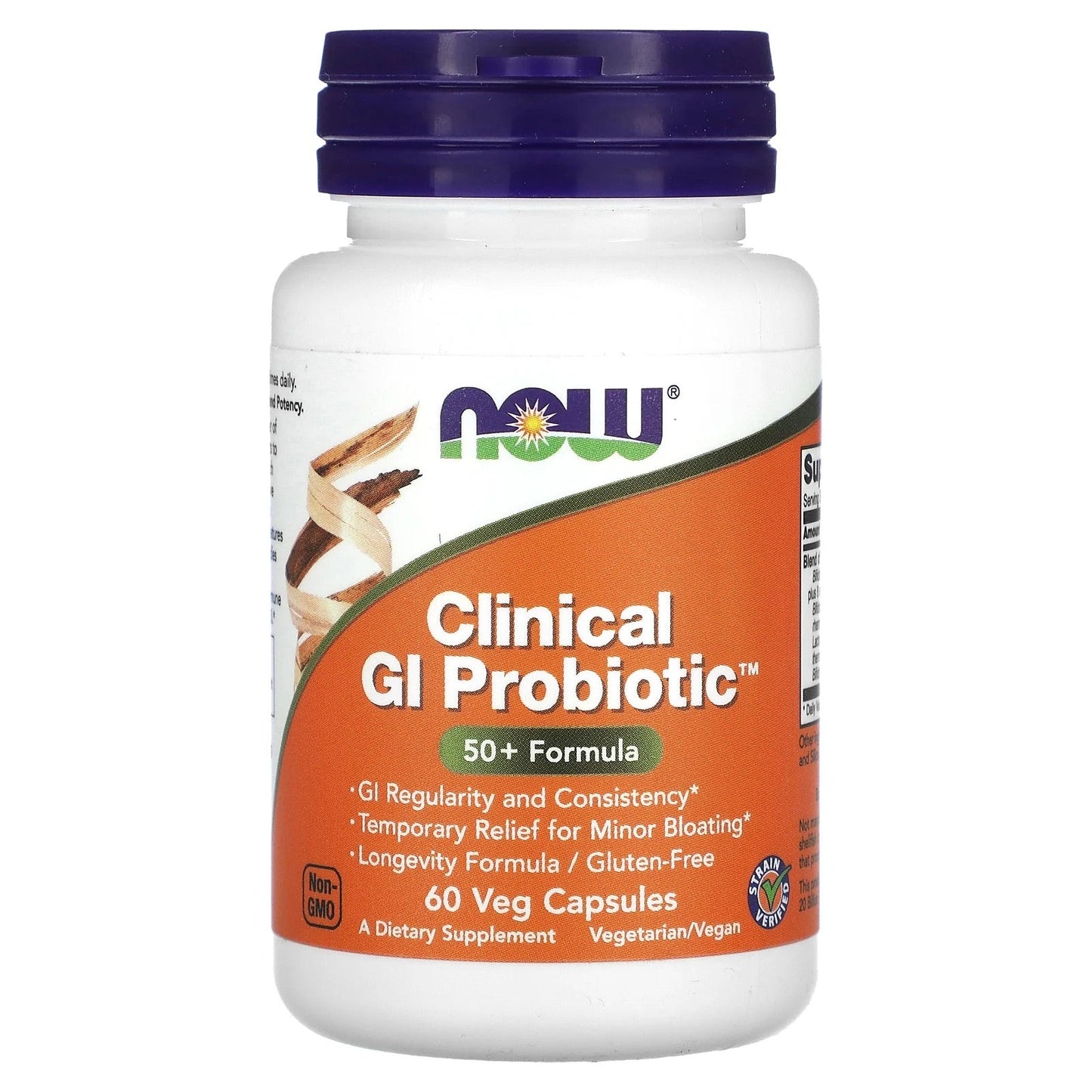 NOW Foods
Clinical GI Probiotic, 50+ Formula, 60 Veg Capsules
