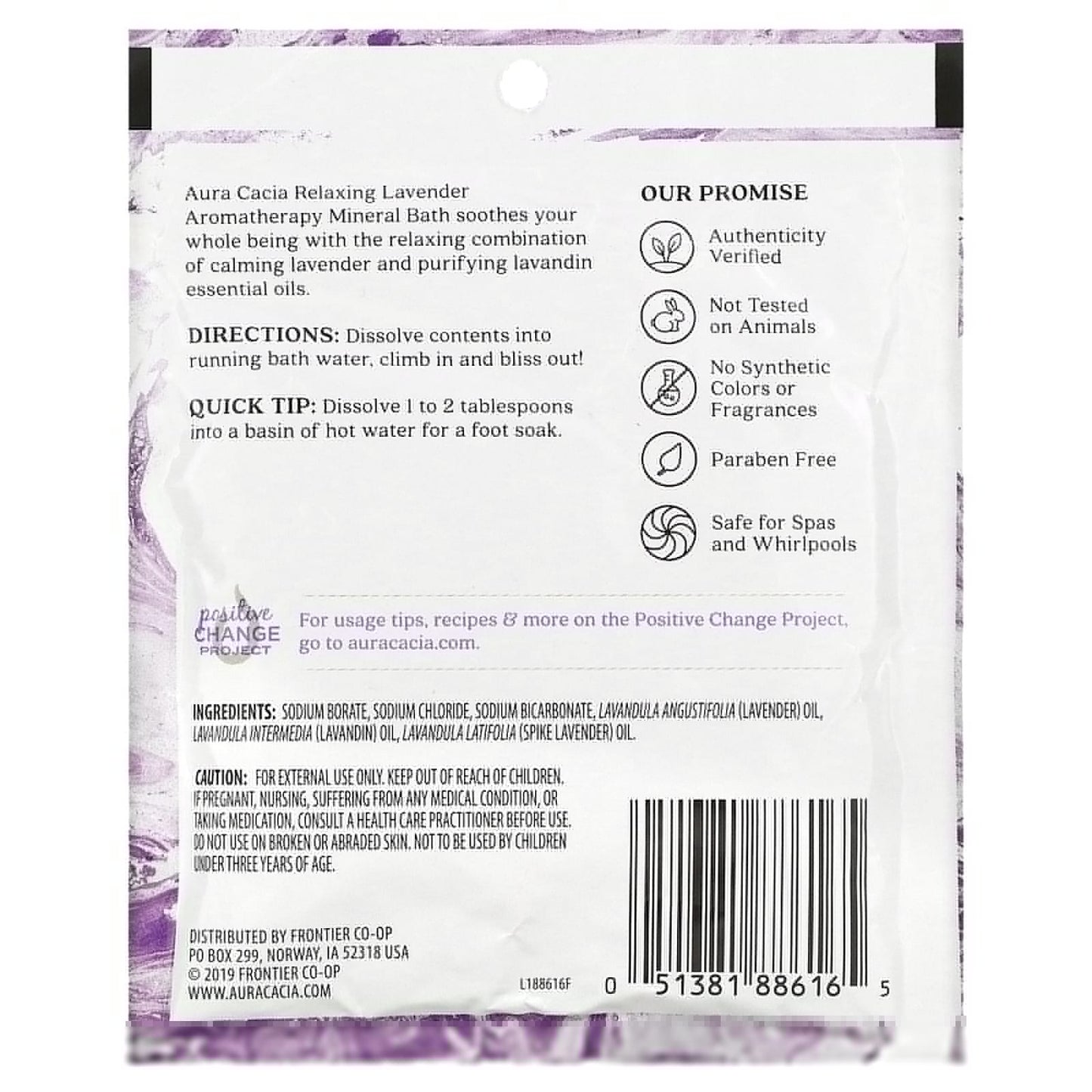 Pre-Order | Arrives in 5–10 Days – Auro cacia, Aromatherapy Mineral Bath, Relaxing Lavender, 2.5 oz (70.9 g)