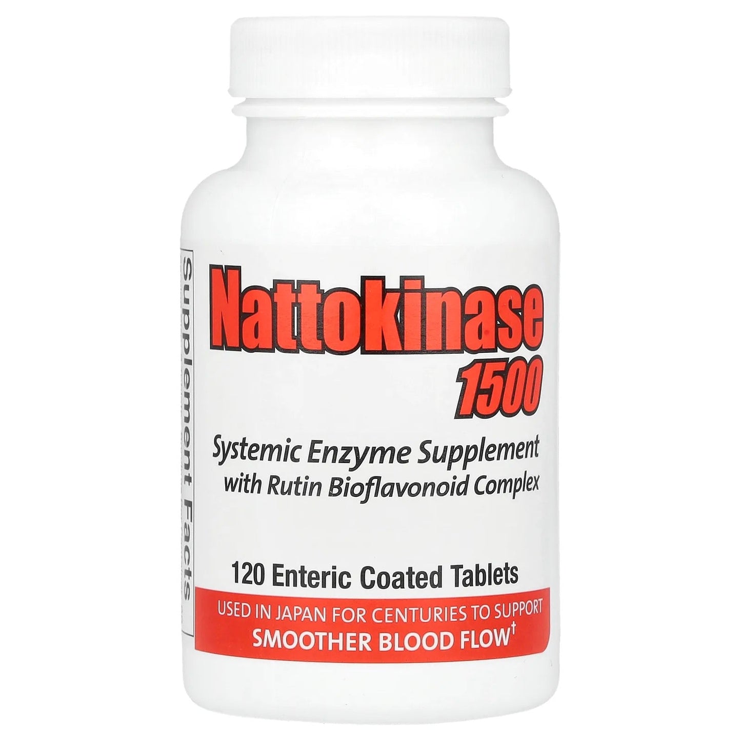 Naturally Vitamins
Nattokinase 1500, Systemic Enzyme Supplement, 120 Enteric Coated Tablets