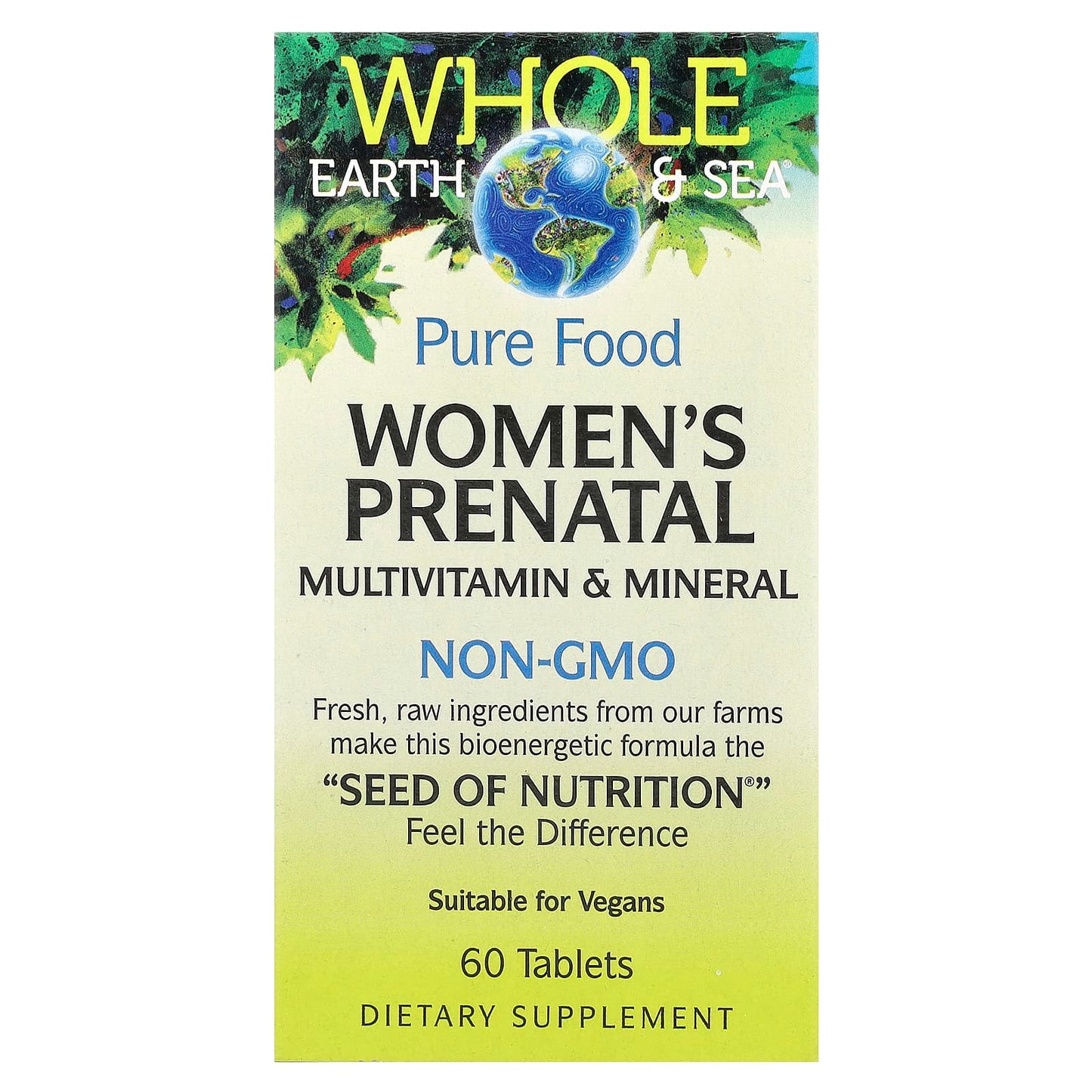 Natural Factors
Whole Earth & Sea®, Women's Prenatal Multivitamin & Mineral, 60 Tablets