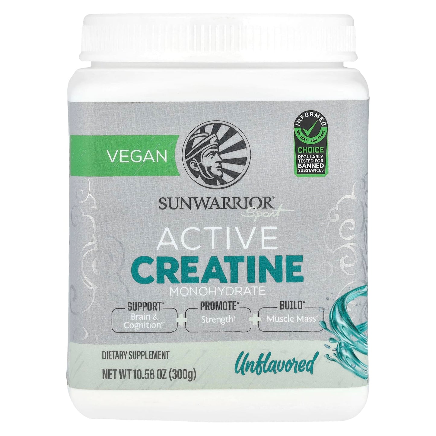 Sunwarrior
Sport, Active Creatine Monohydrate, Unflavored, 10.58 oz (300 g)