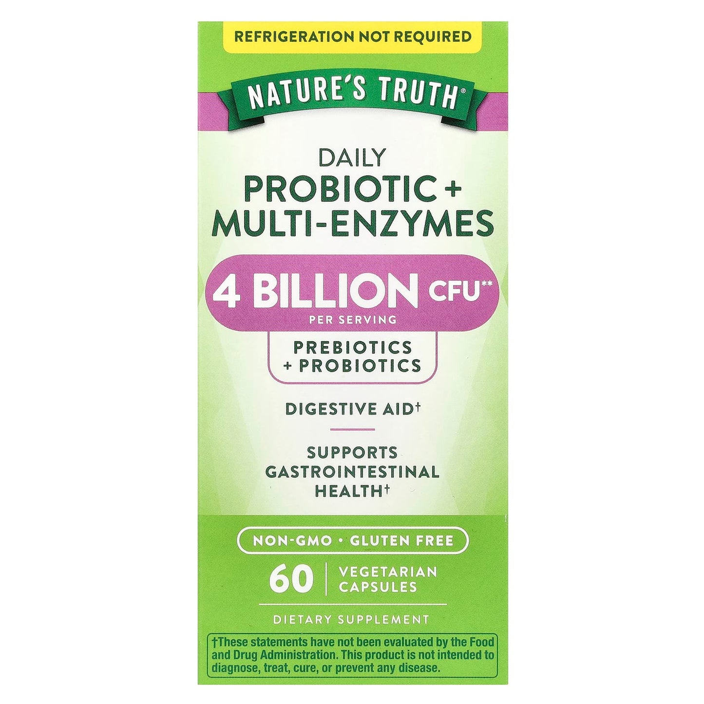 Nature's Truth
Daily Probiotic + Multi-Enzymes, 60 Vegetarian Capsules