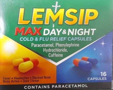 LEMSIP MAX DAY & NIGHT COLD & FLU RELIEF CAPSULES