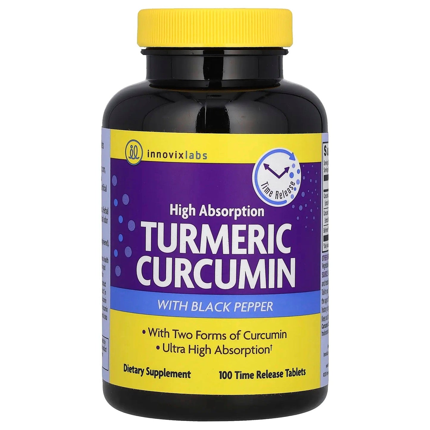 InnovixLabs
Turmeric Curcumin, High Absorption , 100 Time Release Tablets