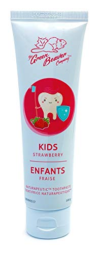 Natural Toothpaste for Kids, Strawberry Flavour, Fluoride Free, 3 Pack