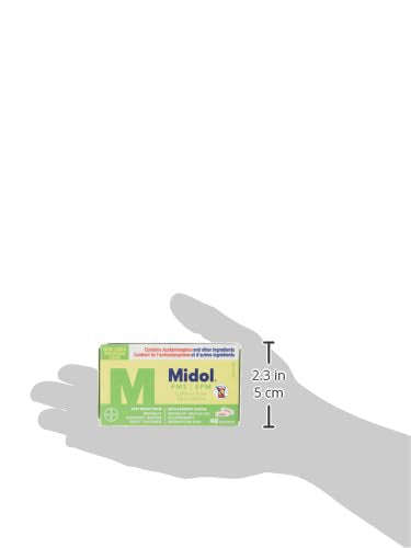 Midol PMS Caffeine-Free Pain Reliever, Fast Relief of Pre-Menstrual Period Symptoms such as Irritability, Bloating, Cramps, Breast tenderness, Backache, Headaches and Muscle Aches (40 Caplets)