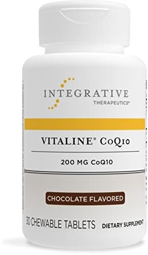 Integrative Therapeutics - Vitaline CoQ10 (200mg) - Supports Heart & Brain Health* - Chocolate Flavored - 30 Chewable Wafers