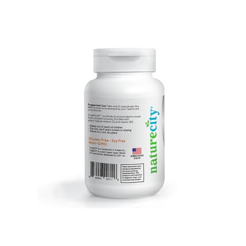 NatureCity TrueMulti Plant Based Daily Adult Multivitamins (30 Veggie Capsules) One a Day Vitamins - Daily Vitamin for Men and Women - Soy Free, Non-GMO, Gluten Free