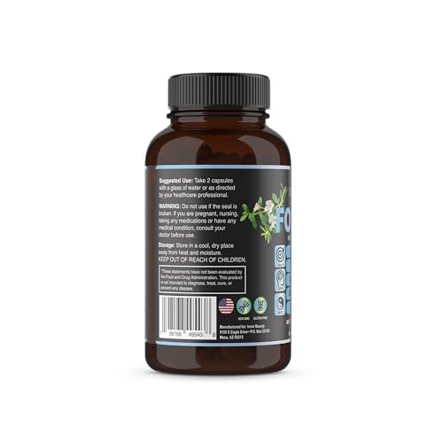 Inner Bounty Focus 14-in-1 Nootropic Brain Supplement with Lions Mane, Alpha GPC Choline, Vitamin C & B12, Taurine, Bacopa - Energy, Cognitive, Memory Support, 60 Filler Free Capsules