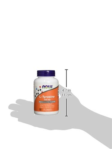NOW Supplements, L-Tyrosine 500 mg, Supports Mental Alertness*, Neurotransmitter Support*, 120 Capsules (Pack of 2)