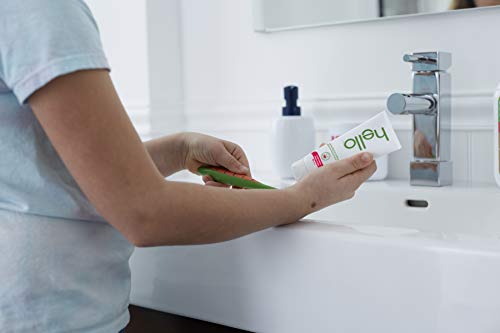 Hello Natural Watermelon Flavour Kids Fluoride Free Toothpaste, Vegan, SLS Free, Gluten Free, Safe to Swallow for Baby and Toddlers, 88 mL