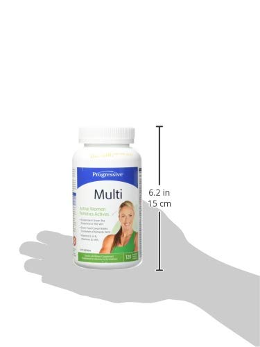 MultiVitamin for Active Women - 120 Capsules | Made with Green Food Concentrates, Antioxidants, Green Tea, Glutamine, ALA, Vitamin D3 and Vitamin K2