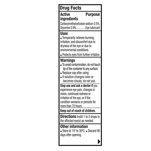 Refresh Optive Fusion Ophthalmic Solution, Dual-action Formula, Dry Eye Relief, Contact Lens Compatible, 10ml