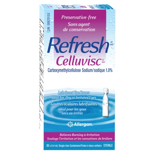 REFRESH CELLUVISC Ophthalmic Solution, Preservative-Free Gel-Like Formula, Dry Eye Relief Drops, 30 Single Use Container x 0.4 mL