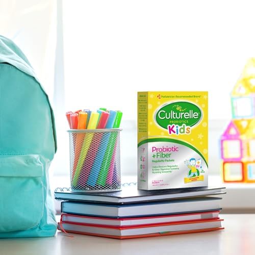 Pre-Order | Arrives in 5–10 Days – Culturelle Kids Probiotic + Fiber Packets (Ages 1+) - 24 Count - Digestive Health & Immune Support - Helps Restore Regularity (Packaging may vary)