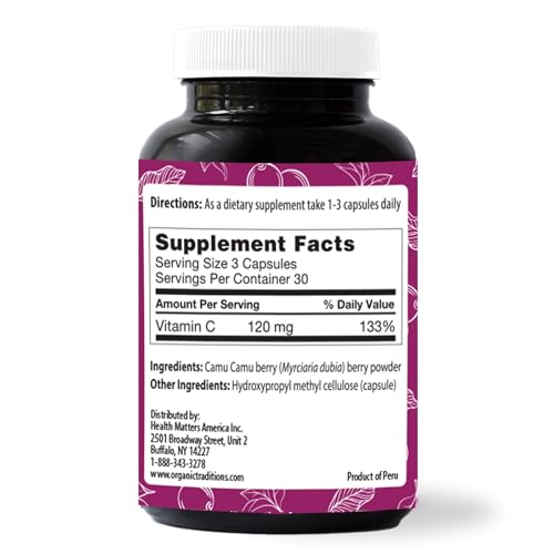 Natural Traditions Camu C Capsules, 90 caps, 500mg Each