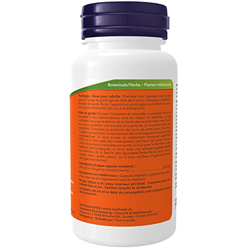 Pre-Order | Arrives in 5–10 Days – NOW Supplements Dong Quai 520mg Capsules, 100 Count
