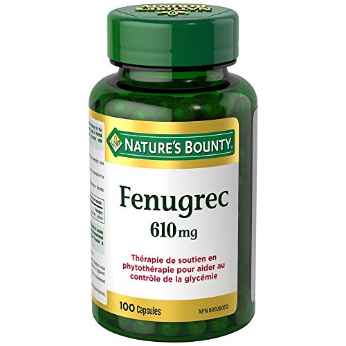 Nature's Bounty Fenugreek Supplement, 610Mg, 100 Capsules, Multi-colored