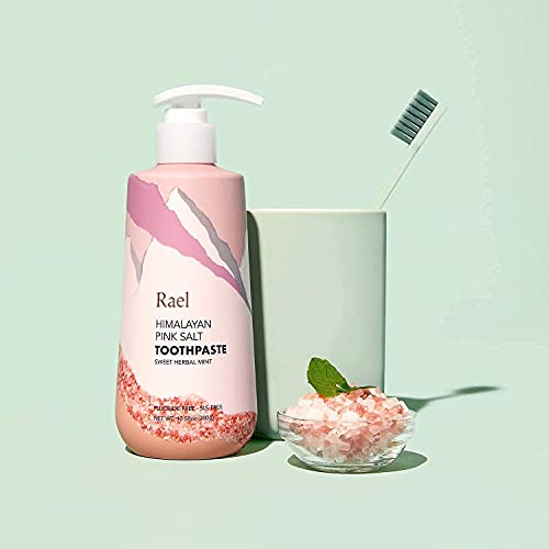 Rael Himalayan Pink Salt Toothpaste - Vegan, Paraben-Free, Fresh Breath, Oral Care (1 Pack, Pump)