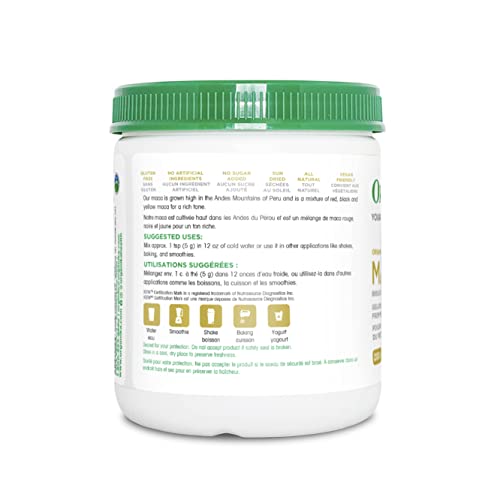 Organika Maca Certified Organic Powder- Gelatinized for High Bioavialability, Hormone Balance, Adaptogen to Help with Stress and Energy - 200 g