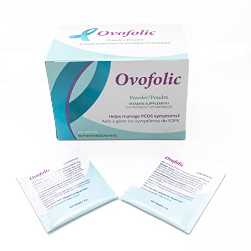 Ovofolic PCOS Supplement for Women - Boost Fertility, Hormonal Balance, and PCOS Support - Myo-Inositol, D-Chiro Inositol, Active Folate - High Potency PCOS Supplements (60 Servings, Sachets)