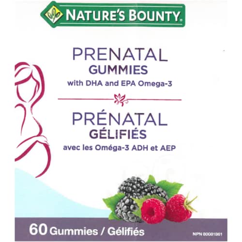 Nature's Bounty Prenatal Vitamins, Helps Support Your Future Baby's Normal Early Development, 60 Gummies