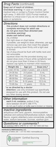 Mommy's Bliss Children's Pain and Fever Reducer, Kids Acetaminophen, Dye Free, Delicious Mixed Berry Flavor, Ages 2+, 4 Fluid Ounces (Pack of 2)