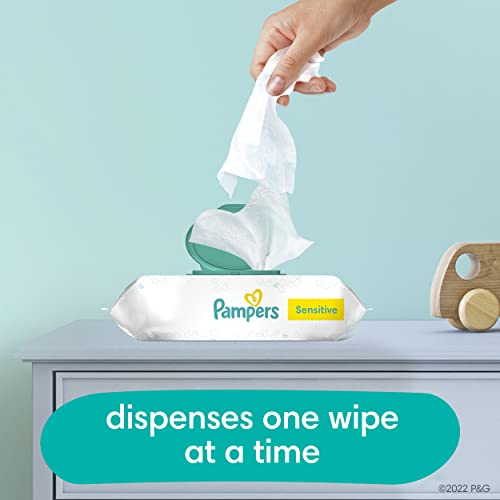 Pampers Baby Wipes Sensitive Perfume Free 4X Pop-Top Packs 336 Count