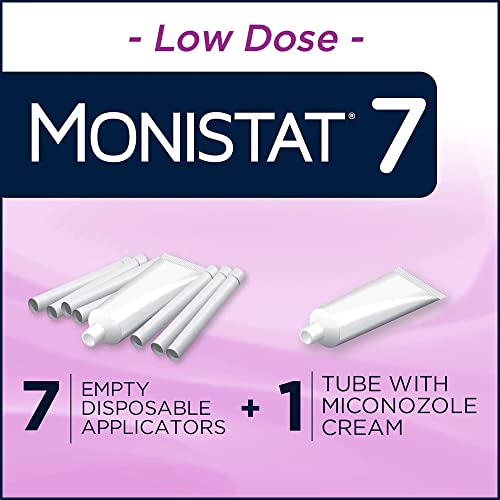 Monistat 7 Day Yeast Infection Treatment for Women, 7 Miconazole Cream Applications with Disposable Applicators, 1 Pack
