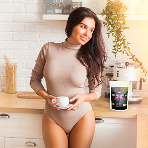 Healthy Diversions Tight Tummy Detox Tea, Extra Strength Results Within a Week Reduce Bloating Herbal Tea Bags, Wellness & Energy Support 14 Tea Bags, 2.4oz