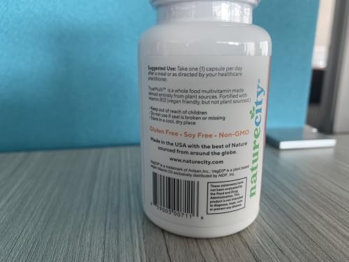NatureCity TrueMulti Plant Based Daily Adult Multivitamins (30 Veggie Capsules) One a Day Vitamins - Daily Vitamin for Men and Women - Soy Free, Non-GMO, Gluten Free