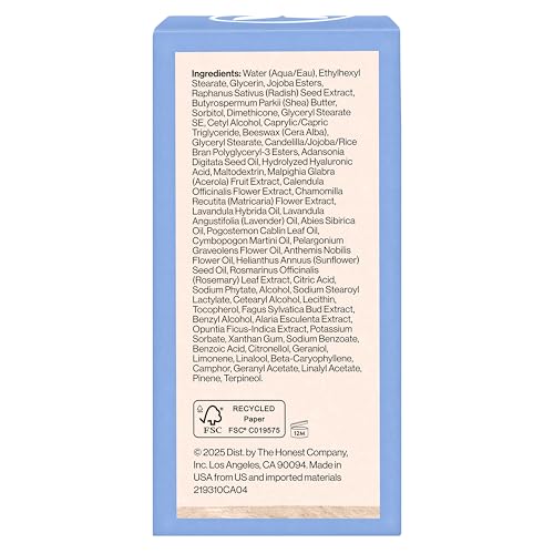 Honest Beauty Deep Hydration Face Cream for Dry Skin | Hydrates + Supports Natural Moisture Barrier | Hypoallergenic + Gentle for Sensitive Skin | 1.7 fl oz