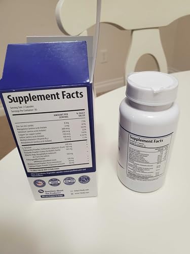 1 Body Thyroid Support Supplement with Iodine, Vitamin B12, Zinc, 60-Day Supply, 2 Pack