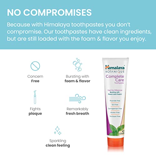 Himalaya Complete Care Toothpaste - Simply Spearmint,Natural, Fluoride-Free & SLS Free (4 PACK)