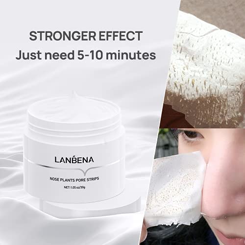 LANBENA Blackhead Mask, Nose Plants Pore Strips Blackhead Remover Mask Peel off Mask Facial Pore Cleanser Purifying Face Mask Nose strips(30g)