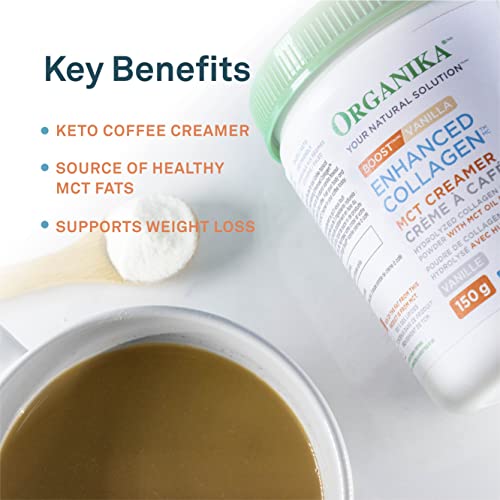 Organika Enhanced Collagen Boost with MCT Oil Powder and Vanilla - 150g