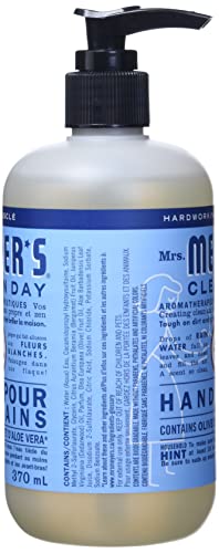Mrs. Meyer's Clean Day Liquid Hand Soap, Cruelty Free and Biodegradable Hand Wash Made with Essential Oils, Rain Water Scent, 370 ml Soap Pump Bottle