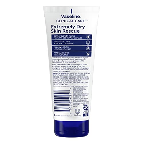 Vaseline Clinical Care Body Lotion healing moisturizing cream Extremely Dry Skin Rescue with moisturizing glycerin for 100% improvement of skin moisture 200 ml