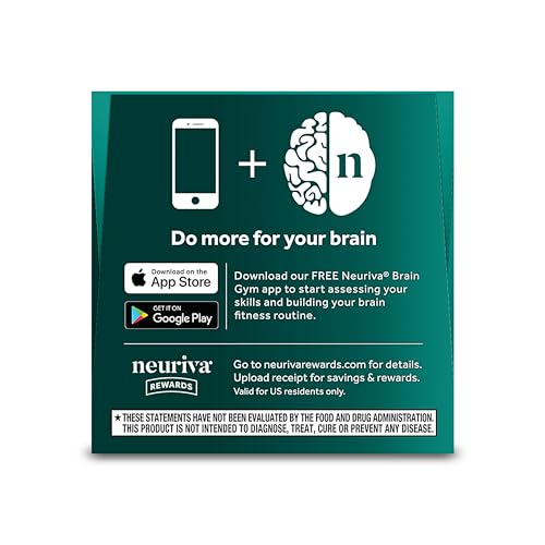 NEURIVA Ultra Decaffeinated Clinically Tested Nootropic Brain Supplement for Mental Alertness, Memory, Focus & Concentration, Cognivive, Neurofactor, Phosphatidylserine, Vitamins B6 B12, 60 Capsules