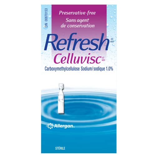 REFRESH CELLUVISC Ophthalmic Solution, Preservative-Free Gel-Like Formula, Dry Eye Relief Drops, 30 Single Use Container x 0.4 mL