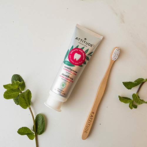 ATTITUDE Natural Toothpaste with Fluoride, Complete Care, Vegan and Cruelty-Free, Spearmint, 120 grams