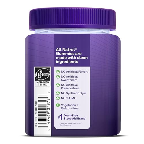 Natrol Melatonin 10mg Sleep Aid Supplement, 80 Count MelatoninMax Gummies, Blueberry Flavor, 10 mg Melatonin Gummies for Occasional Sleeplessness, 80 Day Supply