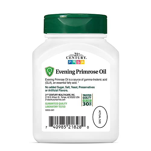 21st Century Evening Primrose Oil Softgels, 60 Count