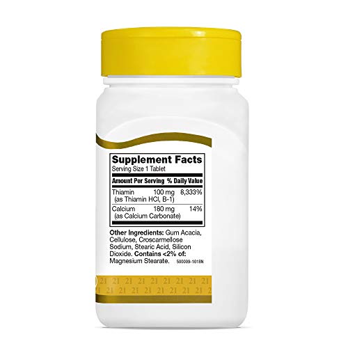 Pre-Order | Arrives in 5–10 Days – 21st Century B-1 Tablets, 100 Mg, 110 Count (Pack of 12)