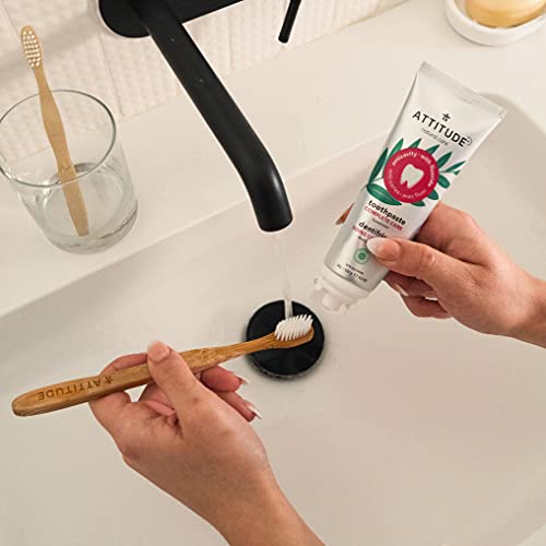 ATTITUDE Natural Toothpaste with Fluoride, Complete Care, Vegan and Cruelty-Free, Spearmint, 120 grams