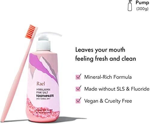 Rael Himalayan Pink Salt Toothpaste - Vegan, Paraben-Free, Fresh Breath, Oral Care (1 Pack, Pump)
