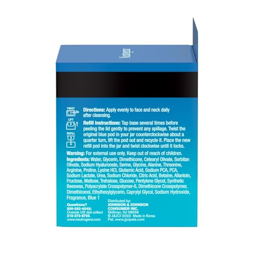 Neutrogena Hydro Boost Water Gel Face Moisturizer Refill Pod, Refill Pack of Hyaluronic Acid Moisturizer for a Refreshing Burst of Hydration & Dewy Skin, Signature Fragrance, 1.7 oz
