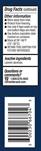 Refresh P.M. Lubricant Eye Ointment, Nighttime Relief, Preservative-Free, 0.12 Oz Sterile, Packaging May Vary