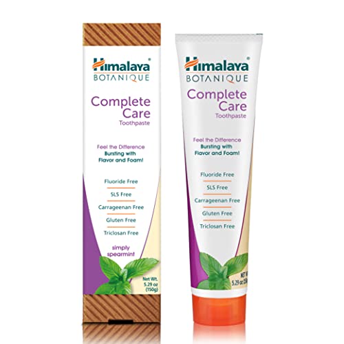 Himalaya Complete Care Toothpaste - Simply Spearmint,Natural, Fluoride-Free & SLS Free (4 PACK)