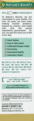 Nature's Bounty Vitamin B12 5000 Mcg Sublingual Liquid, Cardiovascular Health & Cellular Energy Support, 2 Fl Oz (1 Count) (Pack of 2)